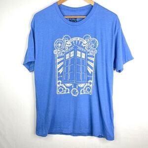 Ripple Junction Doctor Who Blue Tardis Graphic T-Shirt LG